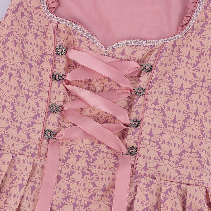 Robe Dirndl Rose Traditionnelle - Avec Tablier Brodé et Blouse Élégante