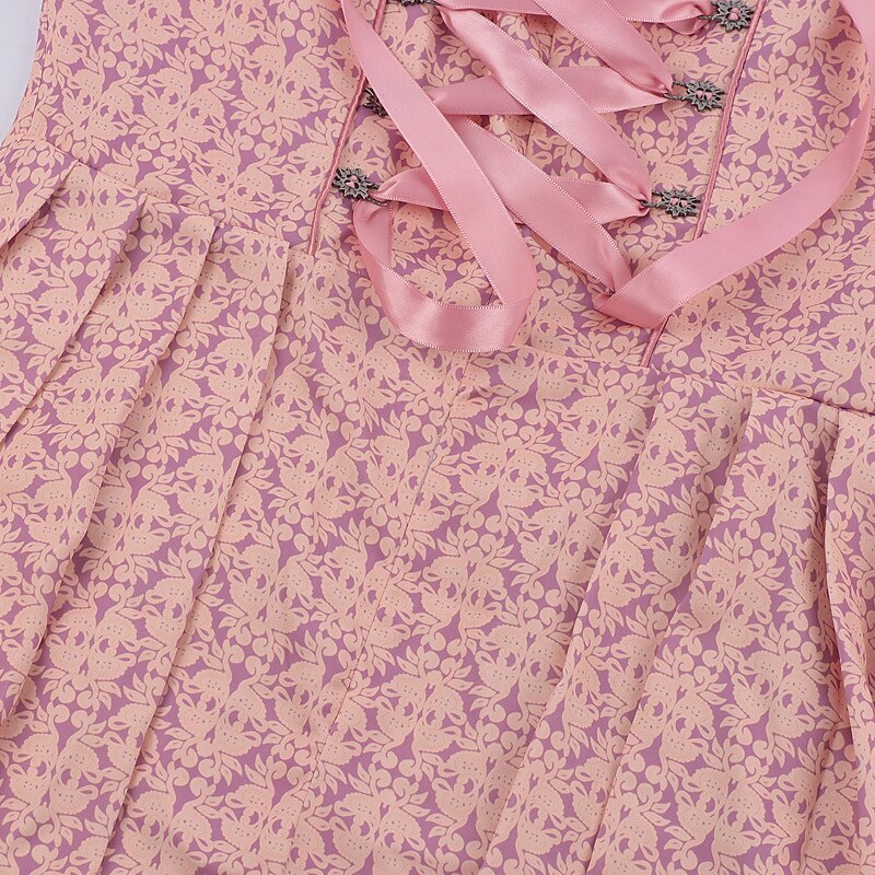 Robe Dirndl Rose Traditionnelle - Avec Tablier Brodé et Blouse Élégante