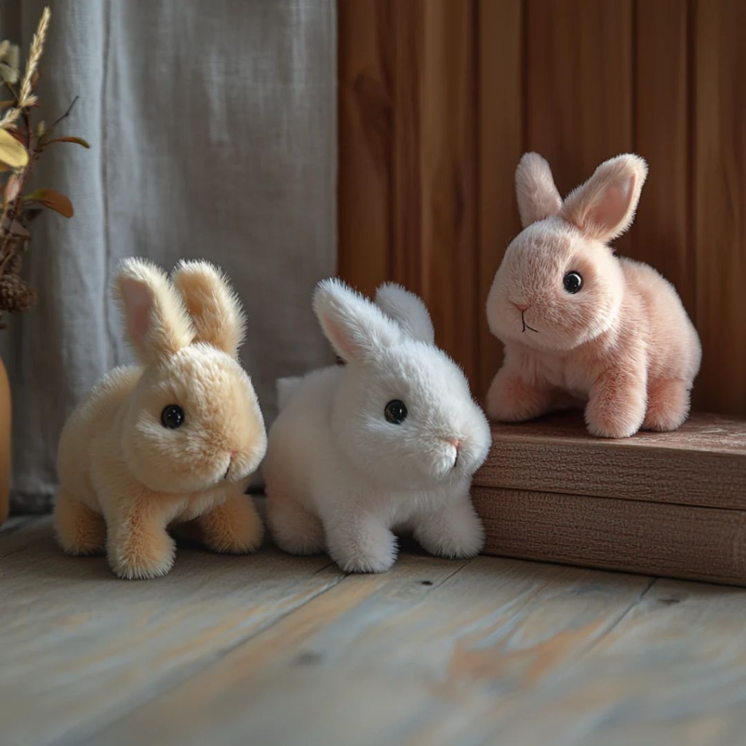 Jouet en Peluche Lapin Doux - Fourrure Ultra-Douce et Détails Réalistes