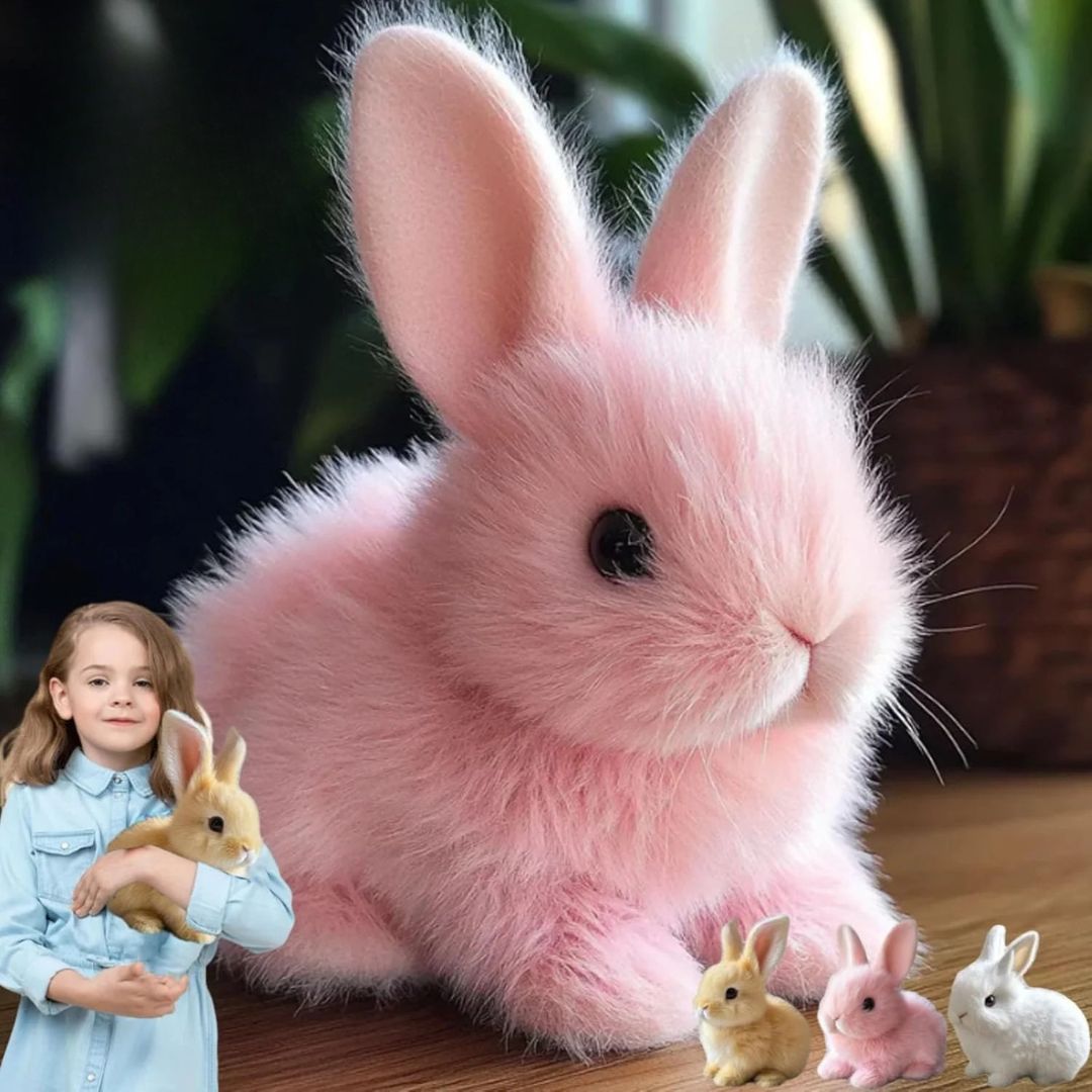 Jouet en Peluche Lapin Doux - Fourrure Ultra-Douce et Détails Réalistes