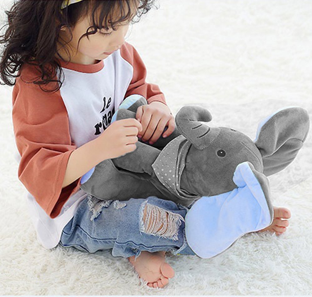 Éléphant en Peluche Musical - Jouet Douillet avec Musique et Mouvements