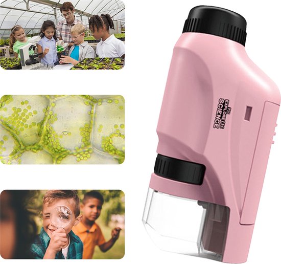 Microscope Portable 60x-120x - Jouet Éducatif avec Lumière LED
