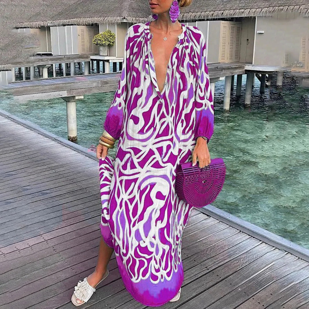 Robe d'Été Boho pour Femmes - Confort et Style avec Polyester Doux