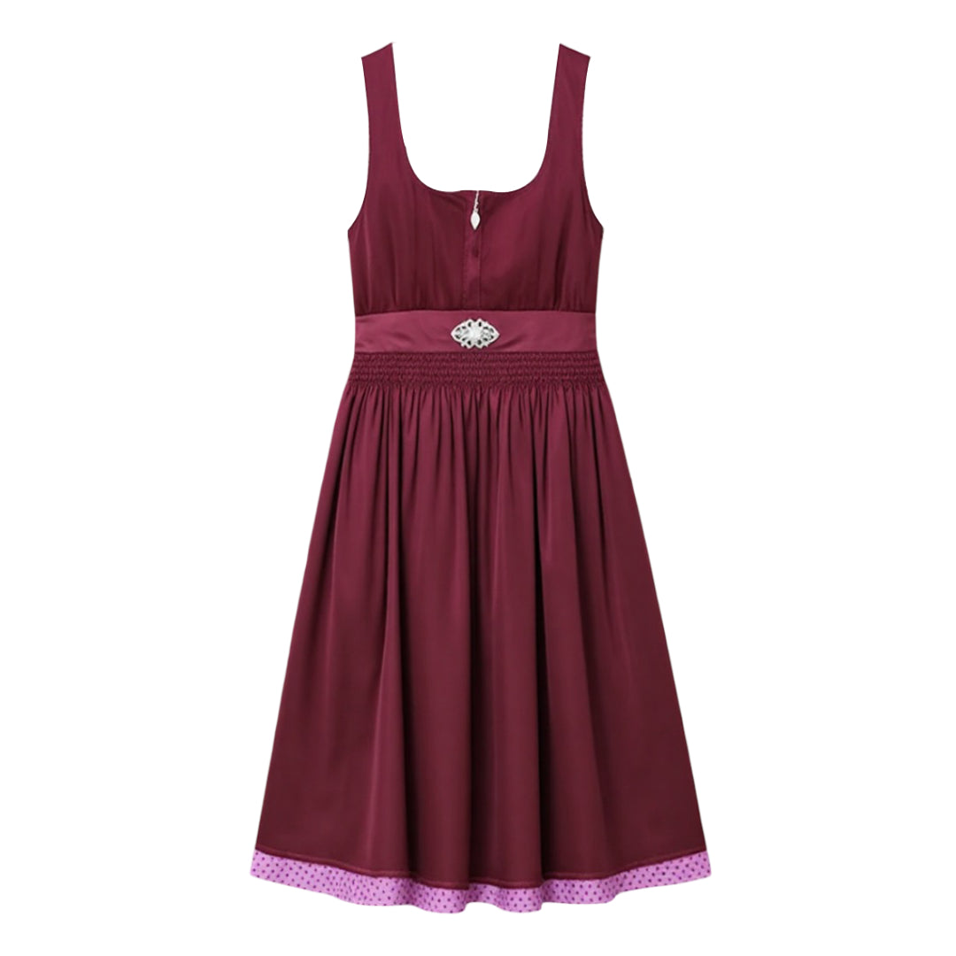 Robe Dirndl Violette avec Tablier - Élégance Traditionnelle pour Oktoberfest