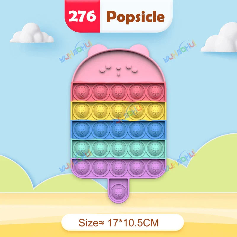 Jouet Anti-Stress Pop It en Silicone - Soulagement Sensoriel pour Enfants et Adultes