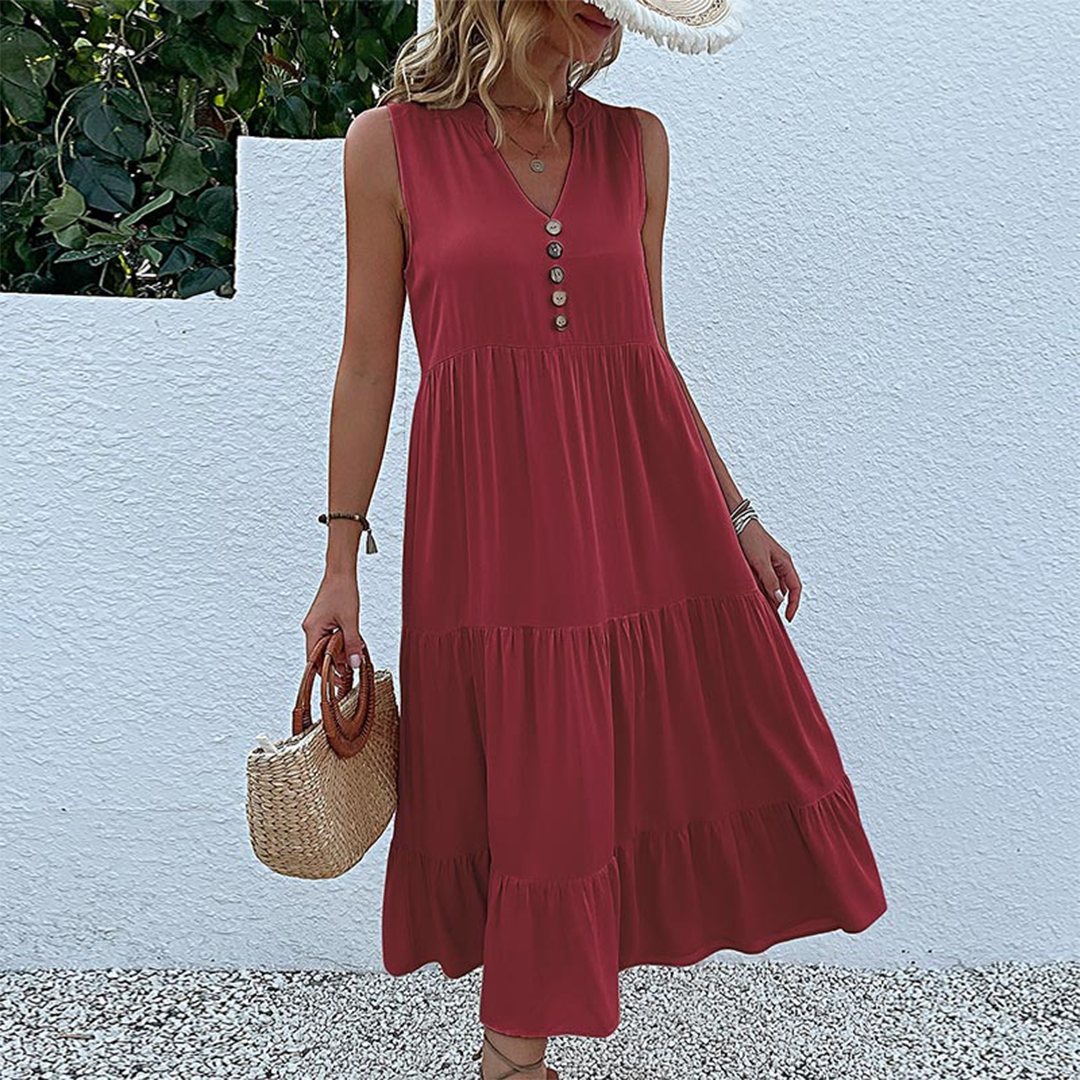 Robe d'été Boho pour Femmes - Ourlet Froncé et Confortable