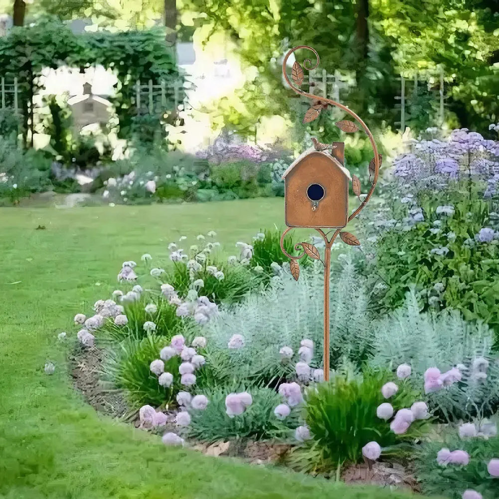 Maison pour oiseaux en Métal Élégant - Durable et Résistante aux Intempéries