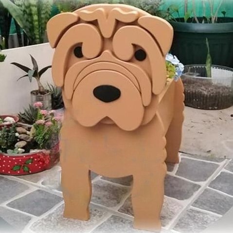 Pot de Fleurs Thème Chiens - Décoratif et Durable pour Intérieur/Extérieur