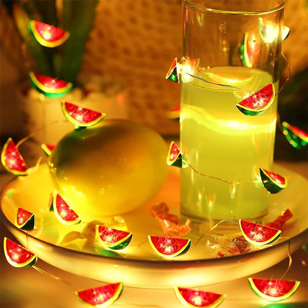 Guirlande Lumineuse Pastèque LED - Décoration Fun pour Événements d'Été