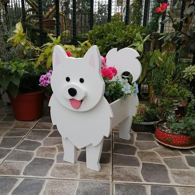 Pot de Fleurs Thème Chiens - Décoratif et Durable pour Intérieur/Extérieur