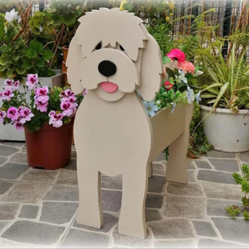 Pot de Fleurs Thème Chiens - Décoratif et Durable pour Intérieur/Extérieur