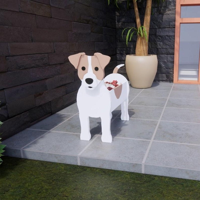 Pot de Fleurs Thème Chiens - Décoratif et Durable pour Intérieur/Extérieur