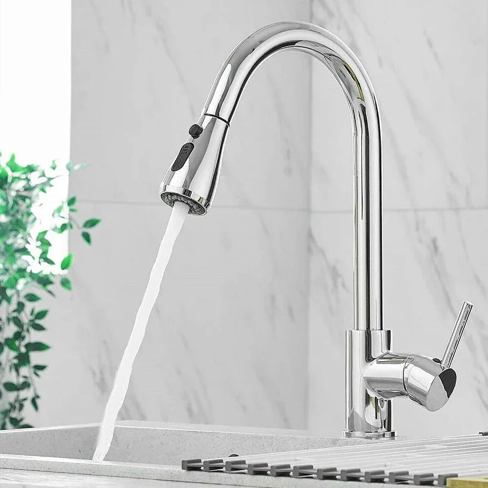 Robinet de Cuisine Pull-Down Noir - Élégance et Flexibilité au Quotidien