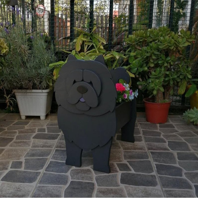 Pot de Fleurs Thème Chiens - Décoratif et Durable pour Intérieur/Extérieur