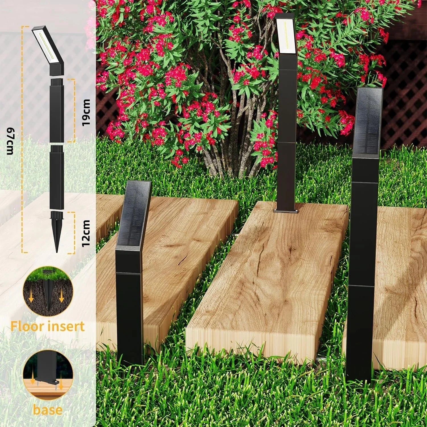 Lampes Solaire de Jardin - Éclairage Extérieur Étanche et Ajustable