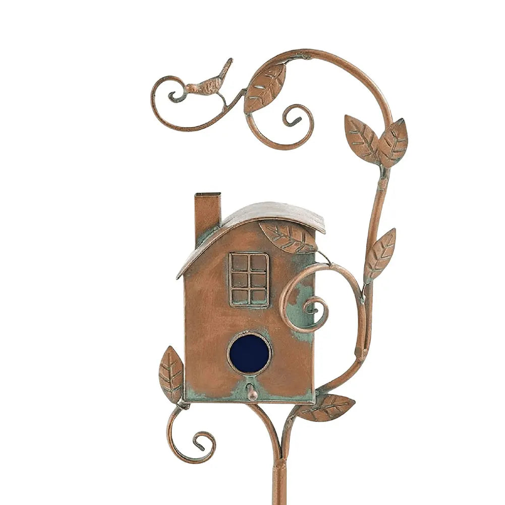 Maison pour oiseaux en Métal Élégant - Durable et Résistante aux Intempéries
