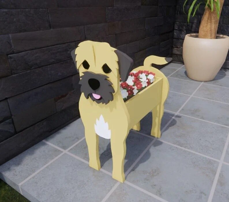 Pot de Fleurs Thème Chiens - Décoratif et Durable pour Intérieur/Extérieur