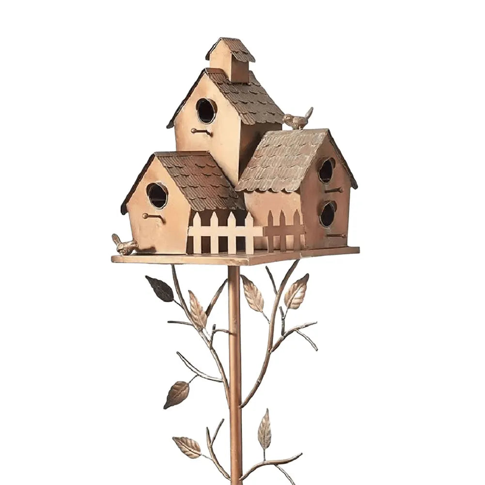 Maison pour oiseaux en Métal Élégant - Durable et Résistante aux Intempéries