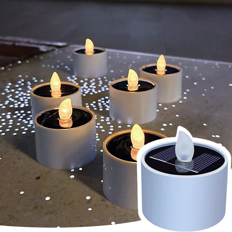 Bougies LED Solaires Vacillantes - Ambiance Extérieure Sécurisée et Romantique