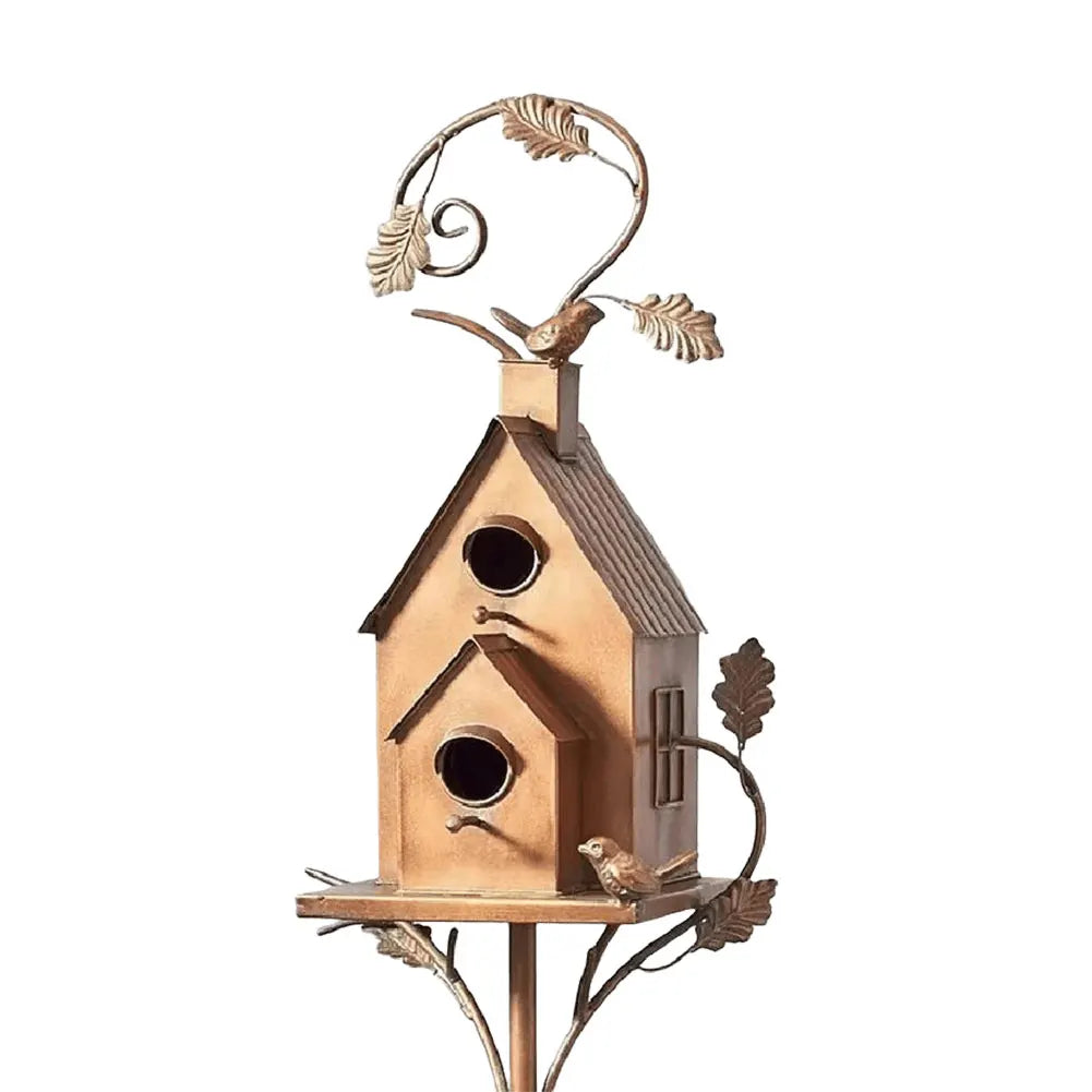 Maison pour oiseaux en Métal Élégant - Durable et Résistante aux Intempéries