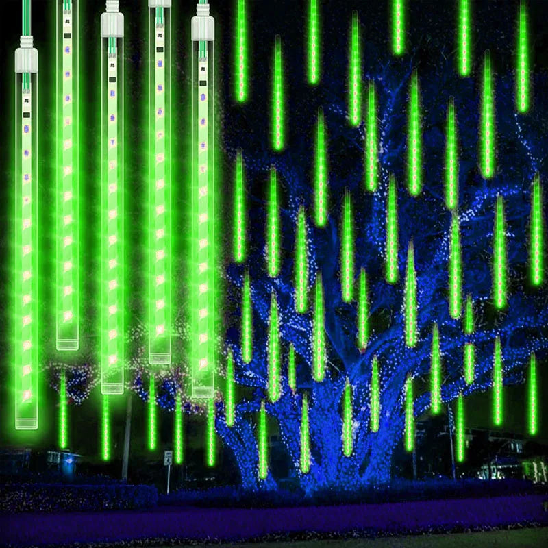 Éclairage LED en Goutte d'Eau - Effet Pluie de Météores Étanche
