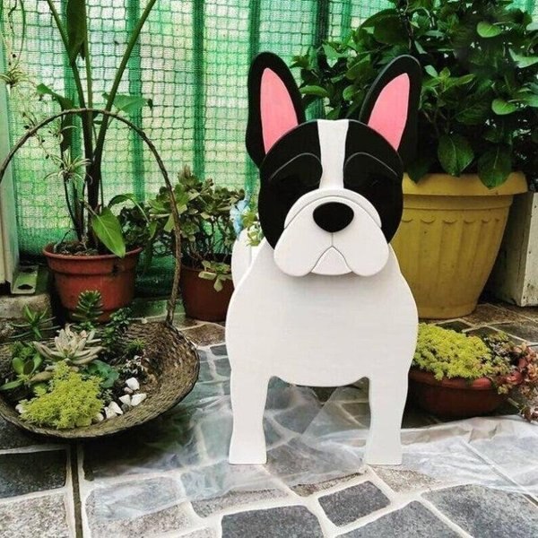 Pot de Fleurs Thème Chiens - Décoratif et Durable pour Intérieur/Extérieur