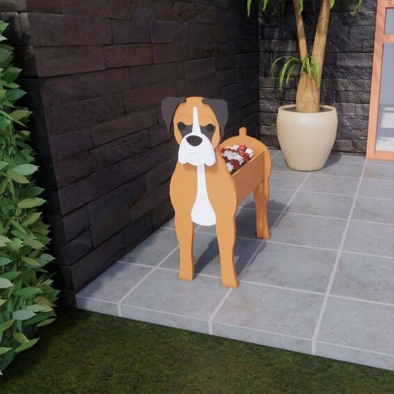 Pot de Fleurs Thème Chiens - Décoratif et Durable pour Intérieur/Extérieur
