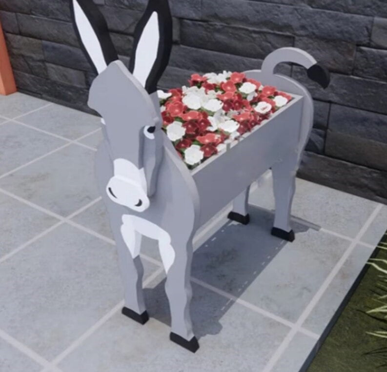 Pot de Fleurs Animal de Ferme - PVC Durable et Résistant aux Intempéries