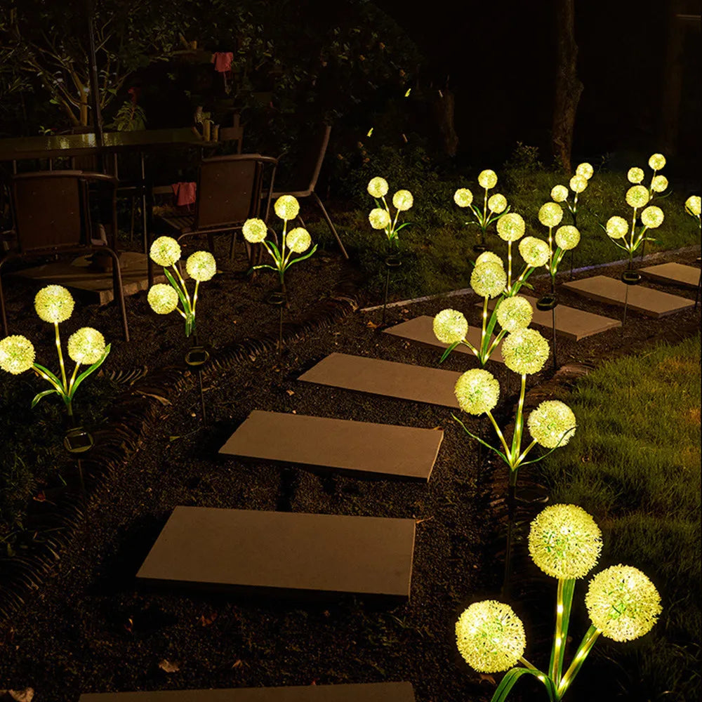 Lumières Solaire de Jardin - Éclairage Décoratif en Pissenlit