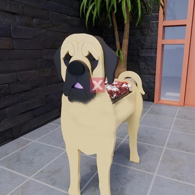 Pot de Fleurs Thème Chiens - Décoratif et Durable pour Intérieur/Extérieur