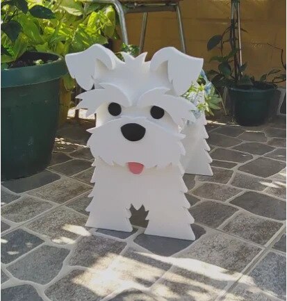 Pot de Fleurs Thème Chiens - Décoratif et Durable pour Intérieur/Extérieur