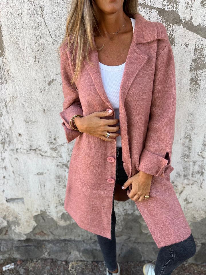 Manteau Long en Laine Mélangée - Élégance et Confort au Quotidien