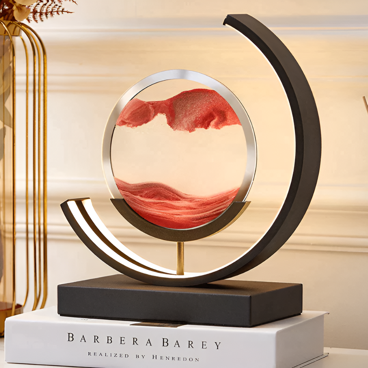 Lampe à Sable Dimmable Télécommandée - Éclairage Ambiance Apaisant et Unique