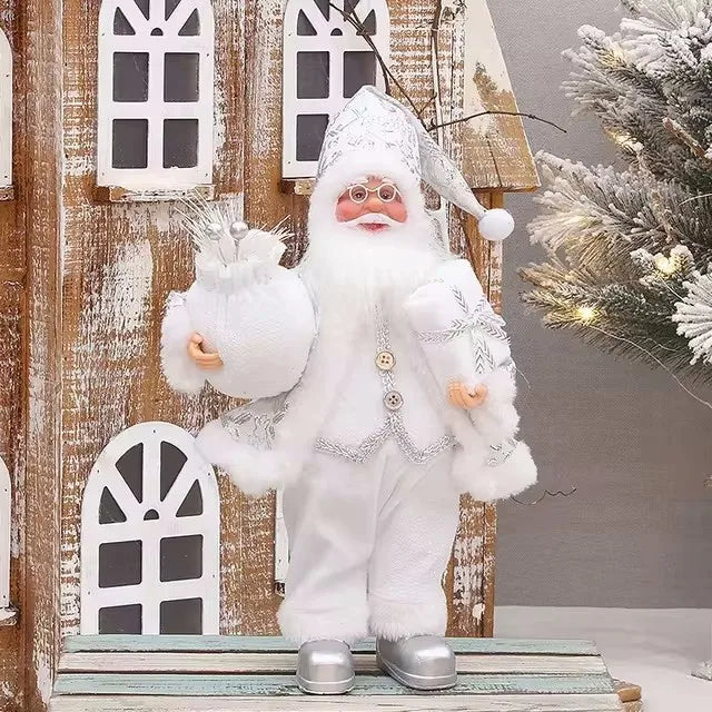 Décoration de Noël Luxe avec Sac Cadeau - Père Noël Festif et Polyvalent