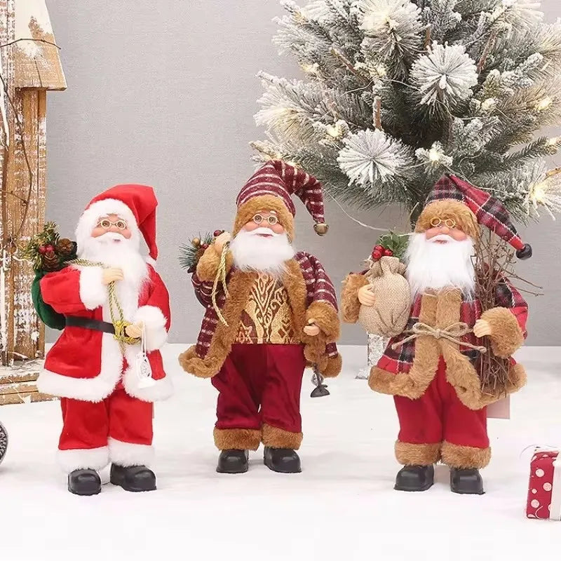 Décoration de Noël Luxe avec Sac Cadeau - Père Noël Festif et Polyvalent