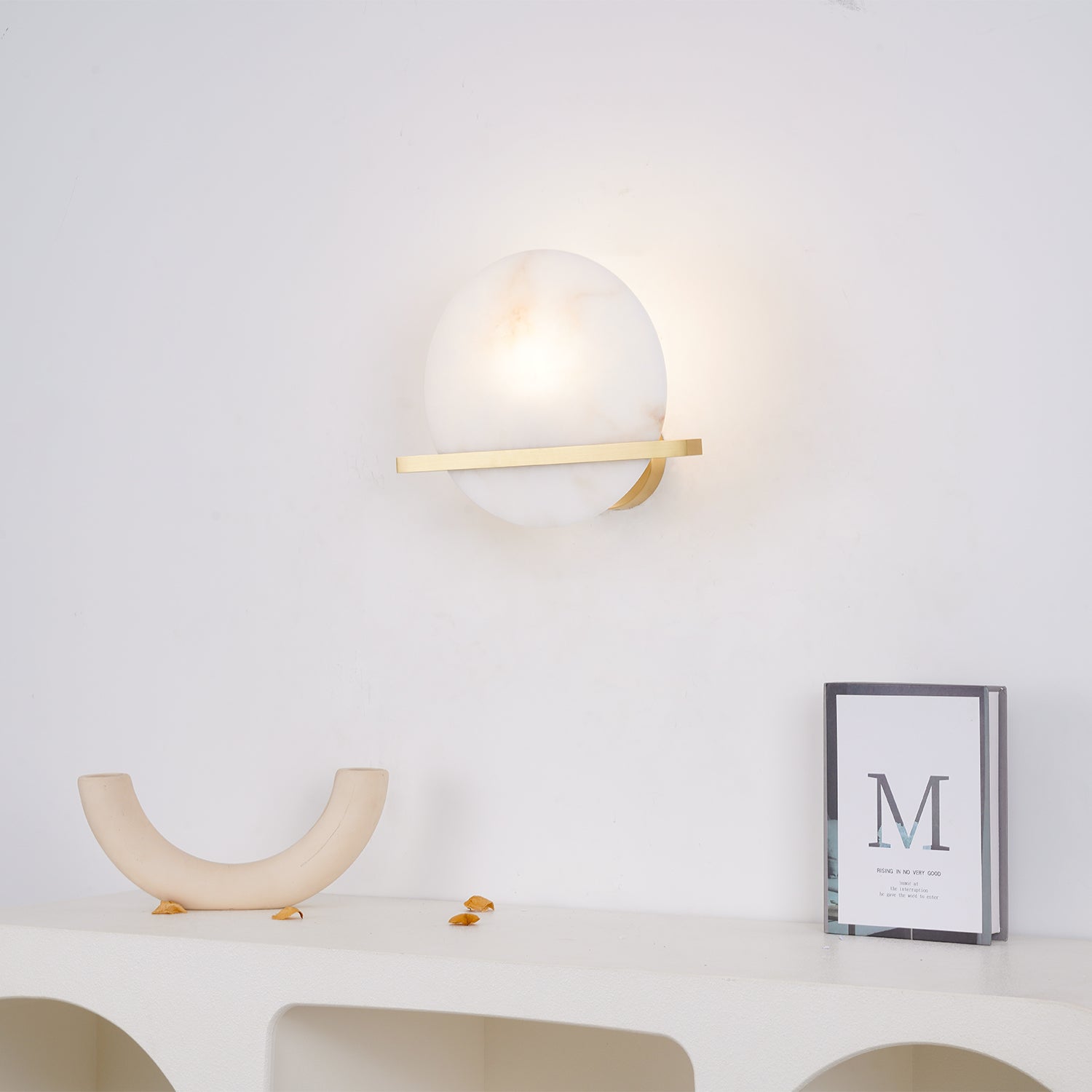 Applique Murale en Marbre - Luxe et Efficacité Énergétique