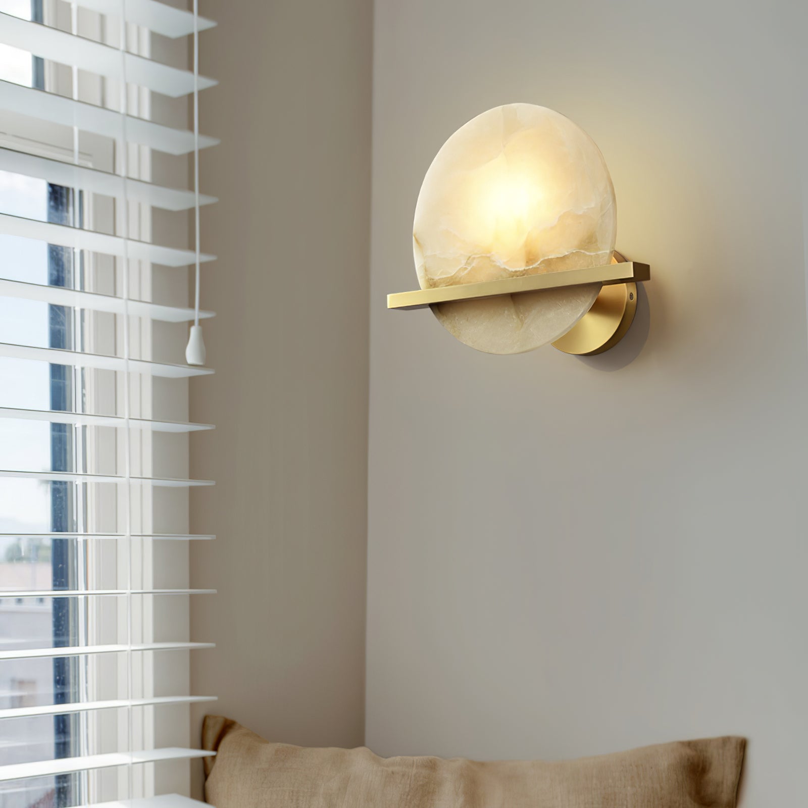 Applique Murale en Marbre - Luxe et Efficacité Énergétique