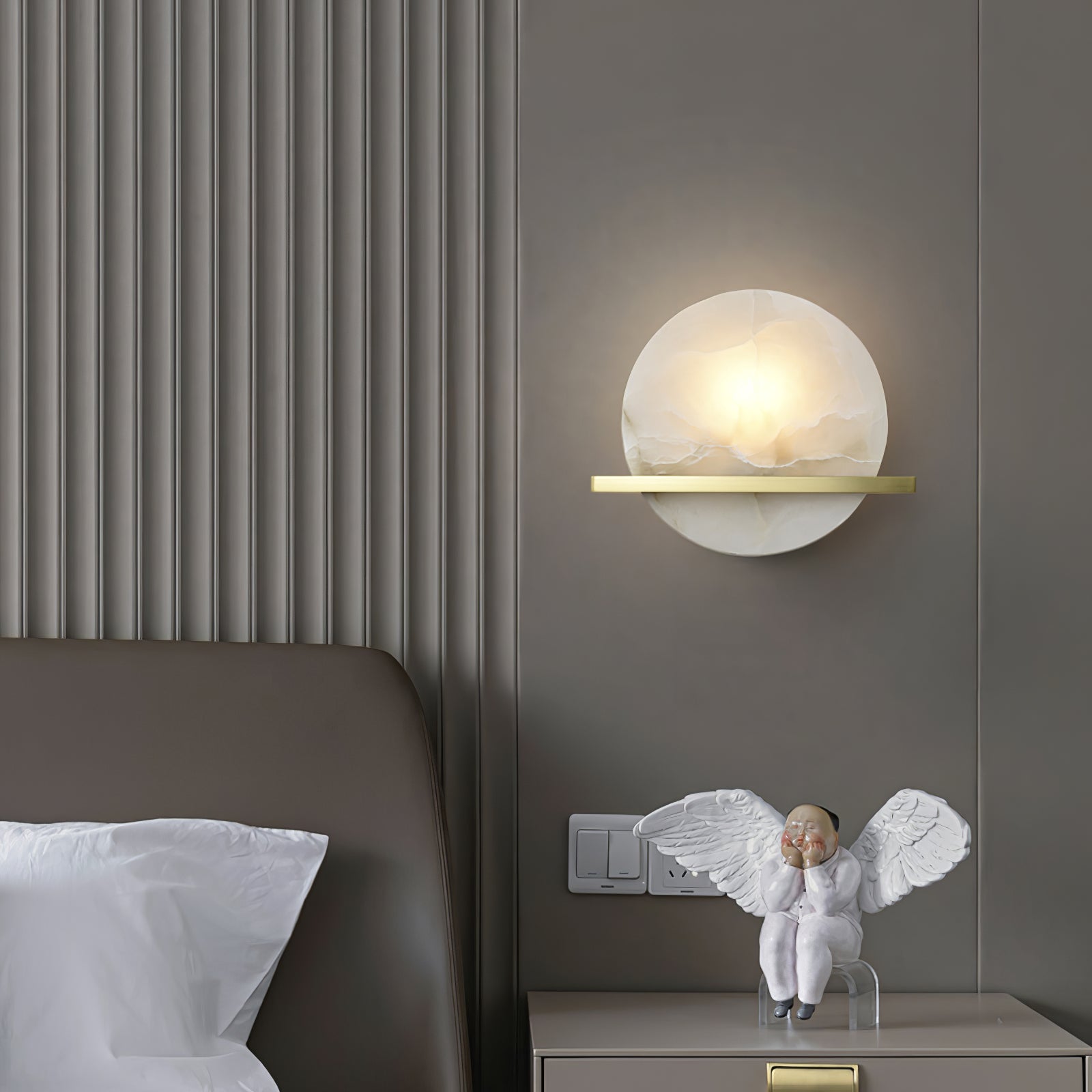 Applique Murale en Marbre - Luxe et Efficacité Énergétique