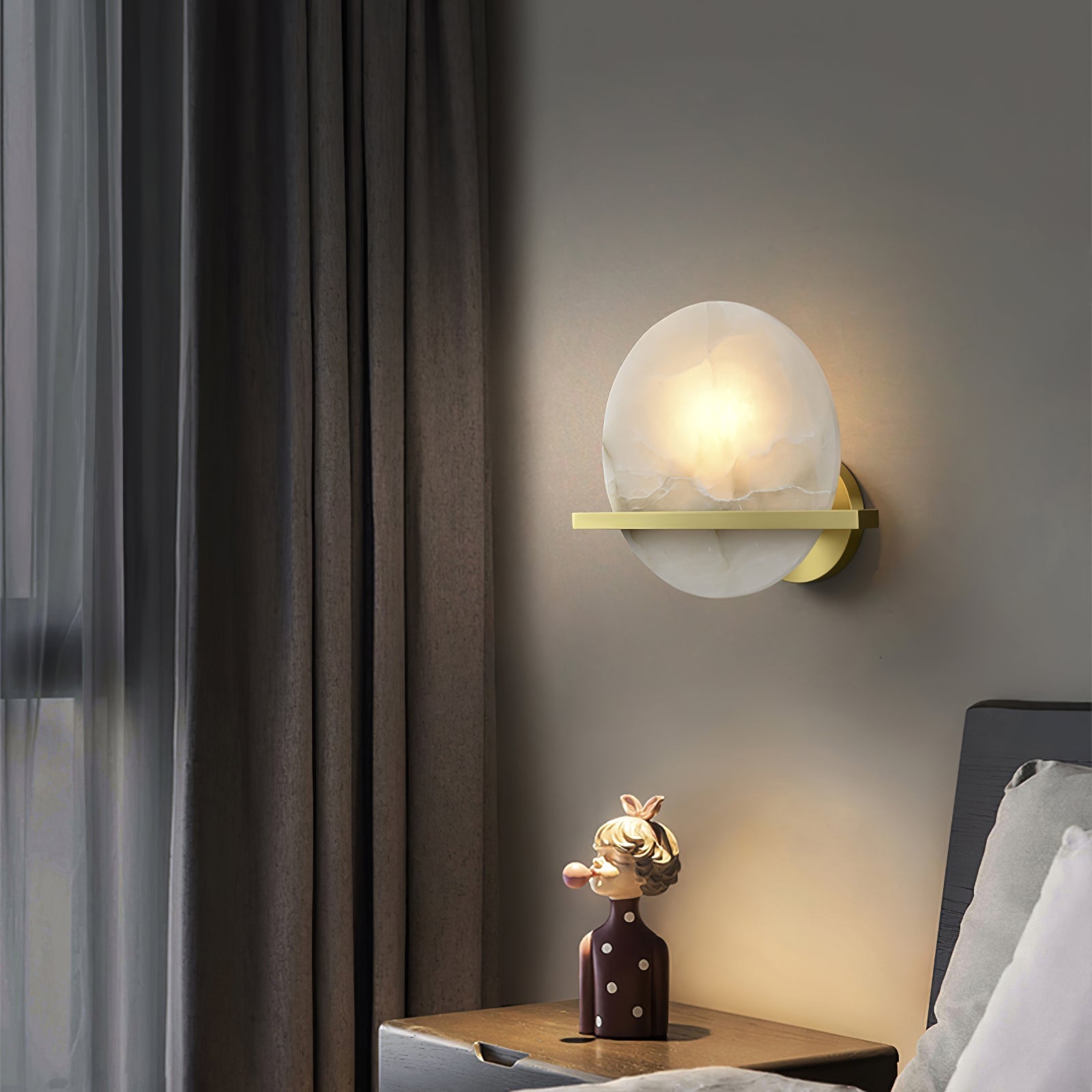 Applique Murale en Marbre - Luxe et Efficacité Énergétique
