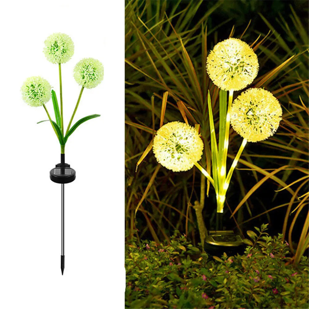 Lumières Solaire de Jardin - Éclairage Décoratif en Pissenlit