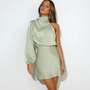 Robe de Soirée Épaule Dénudée - Élégance Chic et Silhouette Flatteuse