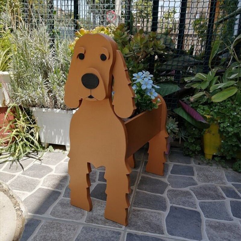 Pot de Fleurs Thème Chiens - Décoratif et Durable pour Intérieur/Extérieur