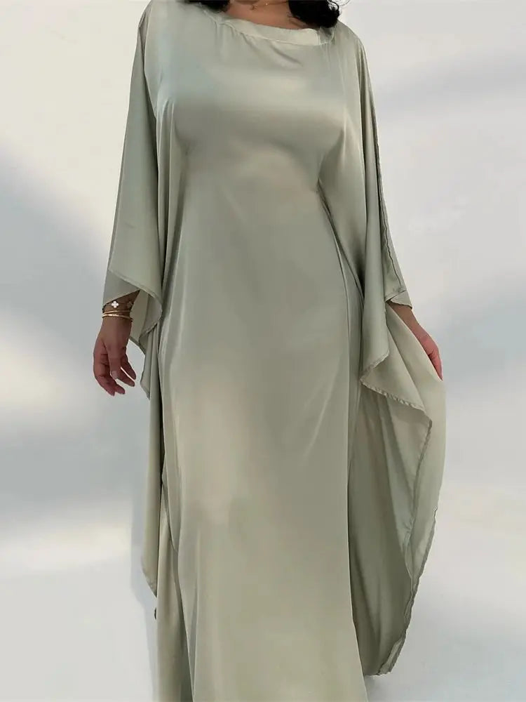 Robe Maxi Élégante pour Femmes - Manches en Cape et Confort Optimal