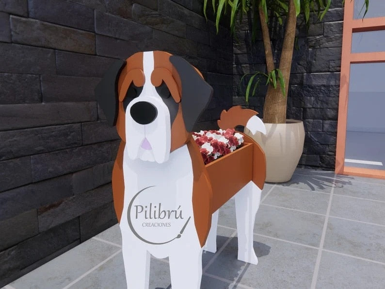 Pot de Fleurs Thème Chiens - Décoratif et Durable pour Intérieur/Extérieur