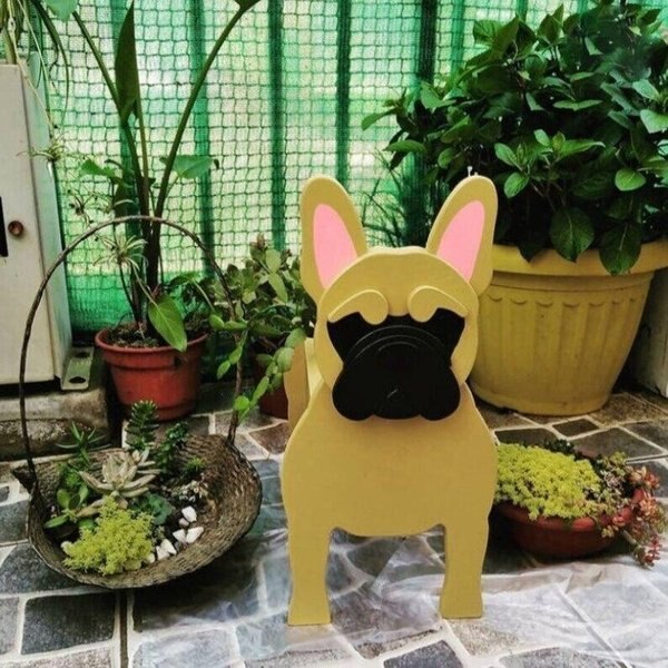 Pot de Fleurs Thème Chiens - Décoratif et Durable pour Intérieur/Extérieur
