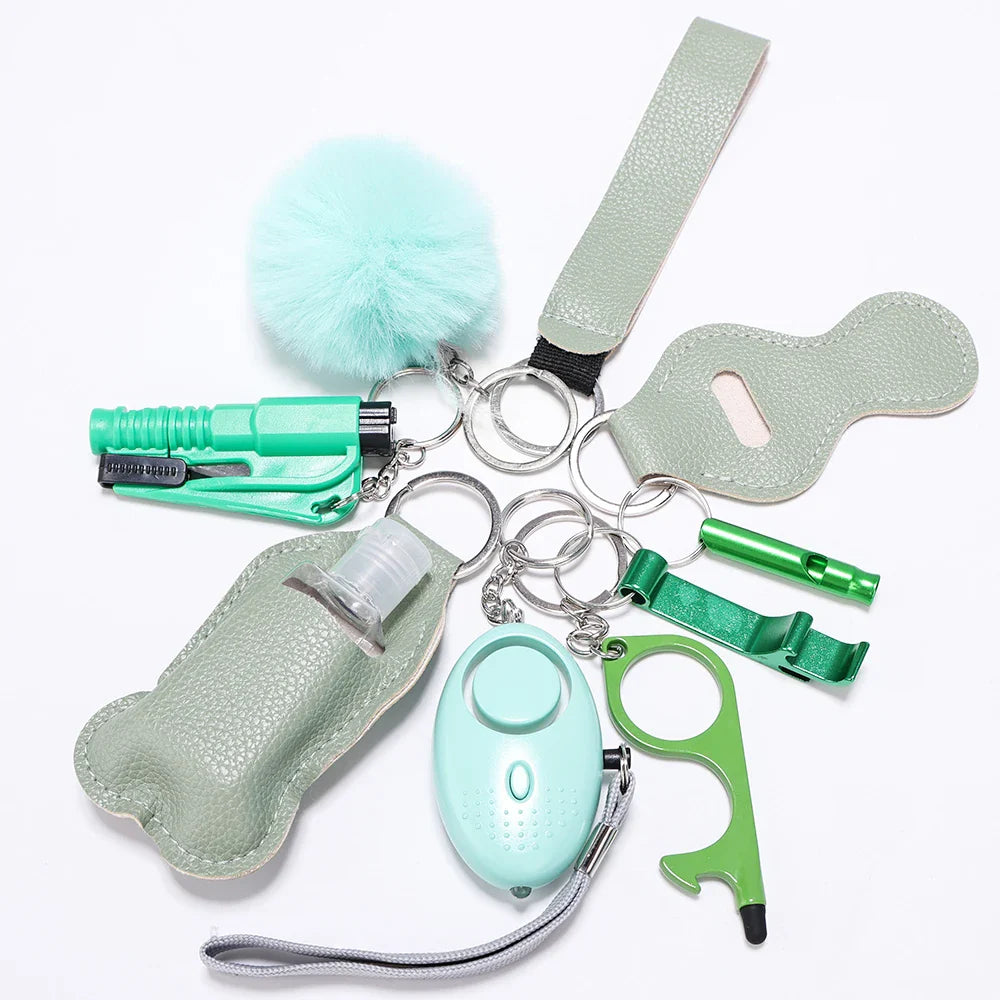 Porte-Clés de Self-Défense pour Femmes - Alarme et Casse-Vitre Inclus