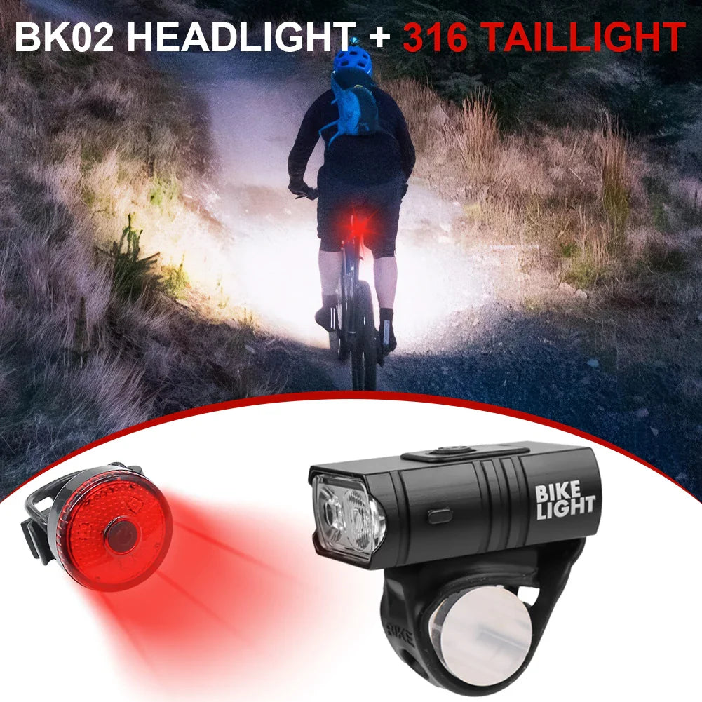 Lumières de Vélo LED Rechargeables - Phare Étanche avec Modes Multiples