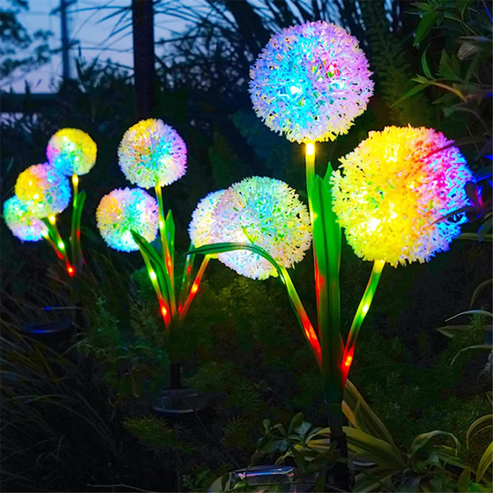 Lumières Solaire de Jardin - Éclairage Décoratif en Pissenlit
