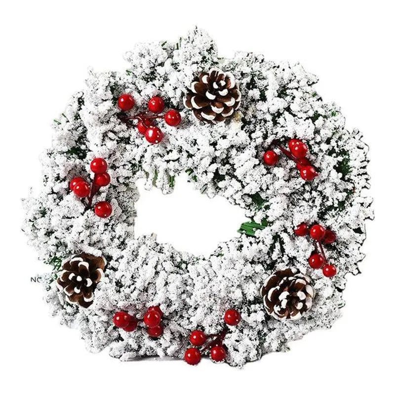 Couronne de Noël Suspendue - Design Réaliste et Durable