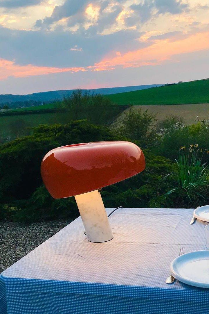 Lampe de Table en Marbre - Élégance et Ambiance Chaleureuse